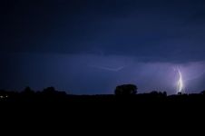 电闪雷鸣的夜晚 - 描述雨景的作文300字