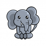 可爱的大象 - 描写动物的作文250字